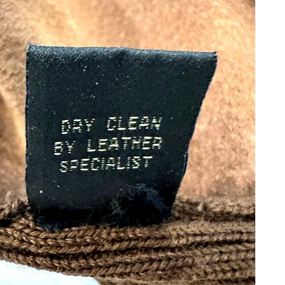 'High Point' Brown Knit and Suede Accent Panel Turtleneck Sweater Women's Large - Picture 9 of 11